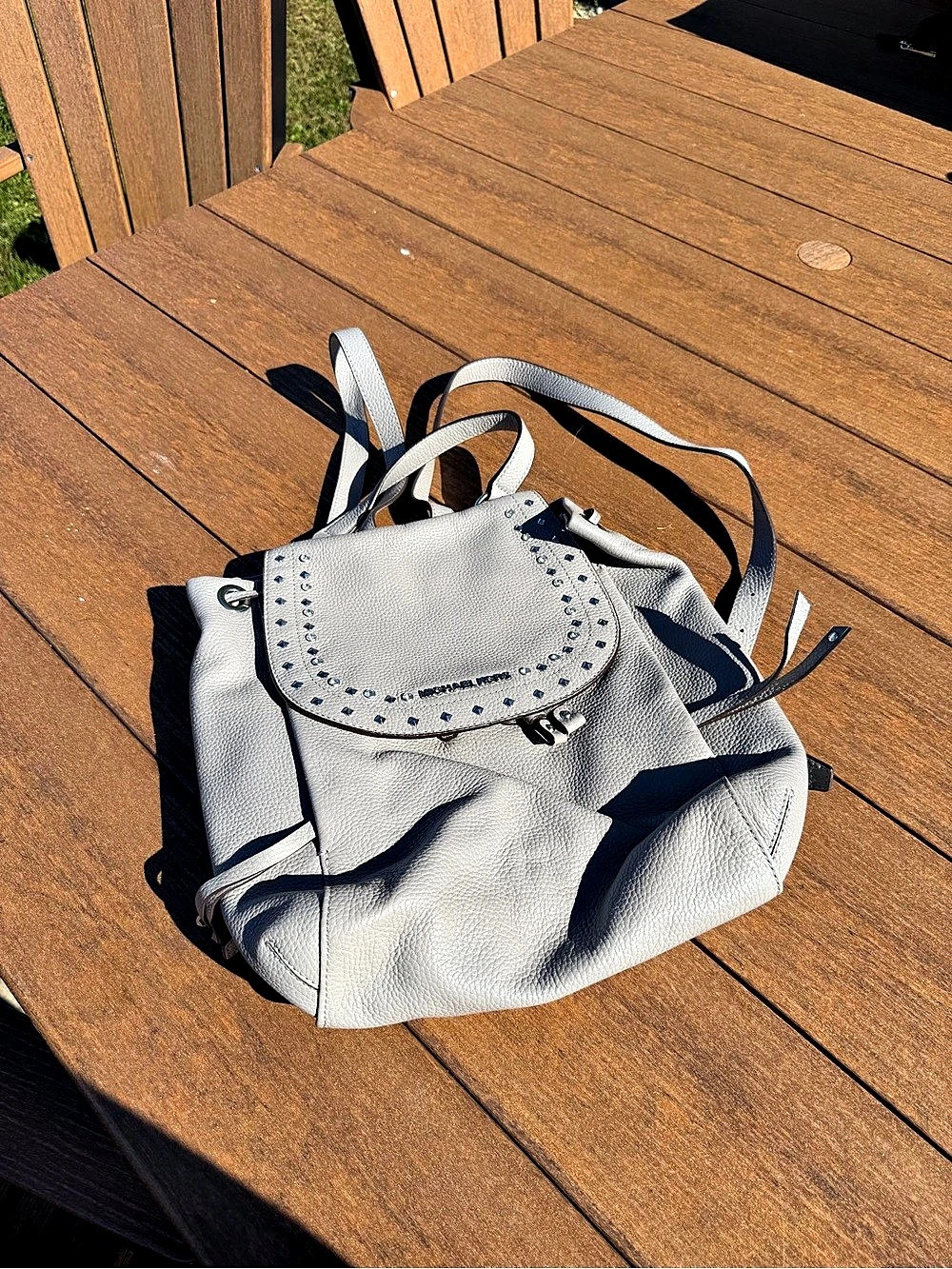 Michael Kors Gray Backpack